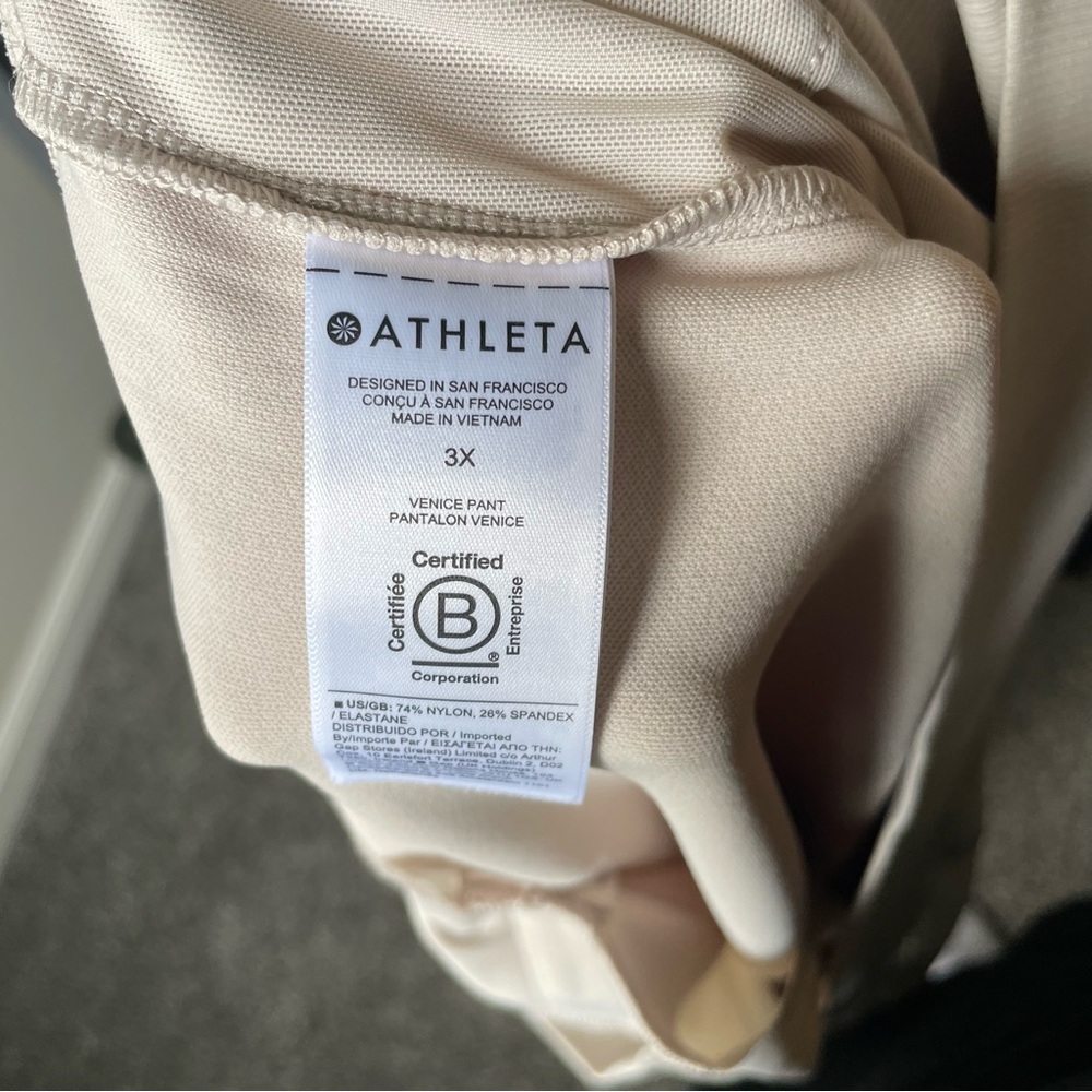 Athleta Women’s Venice High Rise Wide Leg Pants Neutral Size 3X Plus Sized - Picture 10 of 12